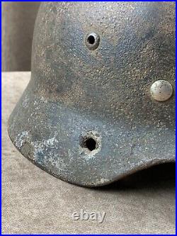 German helmet with number. Wehrmacht 1936-1945 WWII WW2