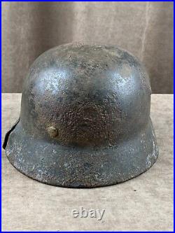 German helmet with number. Wehrmacht 1936-1945 WWII WW2