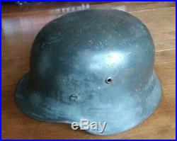 German helmet ww2 original, EF 66, M35, former double decal