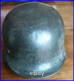 German helmet ww2 original, EF 66, M35, former double decal