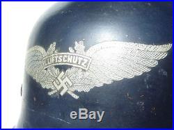 German luftschutz helmet Edelstahl type