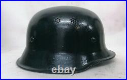 German m34 Polizei steel helmet, Low skirted, T marking Thale made Complete