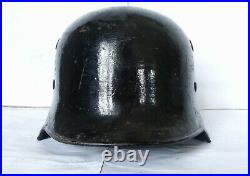 German m34 Polizei steel helmet Thale Stahl marked, rivetted airvents Rare