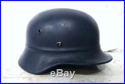 German m40 Beaded Luftschutz helmet, Q68 marked Biggest shell, complete RARE