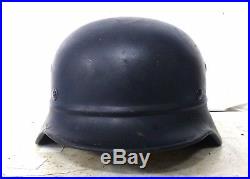 German m40 Beaded Luftschutz helmet, Q68 marked Biggest shell, complete RARE