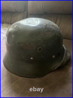 German m40 Stahlhelm Issued Post War Refurbed
