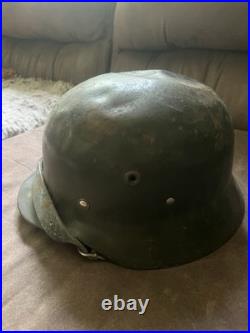 German m40 Stahlhelm Issued Post War Refurbed