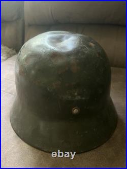 German m40 Stahlhelm Issued Post War Refurbed