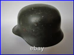 German original warehouse storage steel helmet? -35 SE64 3874 original belt