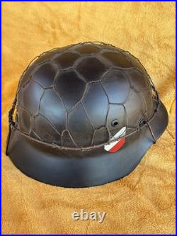 German soldier's helmet. Wehrmacht 1939-1945, World War II German soldier's helmet. Wehrmacht 1939-1945, World War II