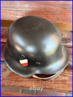 German soldier's helmet. Wehrmacht 1939-1945, World War II German soldier's helmet. Wehrmacht 1939-1945, World War II