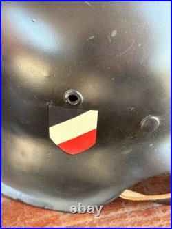 German soldier's helmet. Wehrmacht 1939-1945, World War II German soldier's helmet. Wehrmacht 1939-1945, World War II