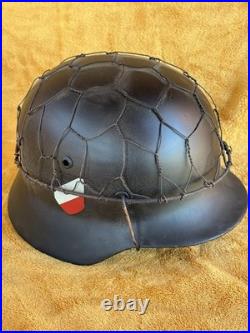 German soldier's helmet. Wehrmacht 1939-1945, World War II German soldier's helmet. Wehrmacht 1939-1945, World War II