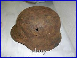 German steel helmet M35 from WW2 Ardenne Forest