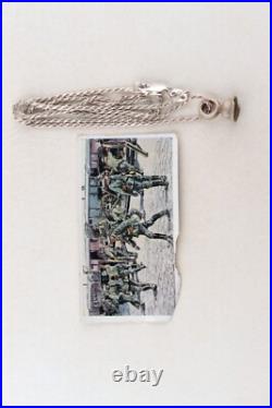 German steel helmet pendant 800 Silver WW2 Stahlhelm WWII Vintage Chain 925 ster