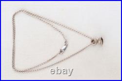 German steel helmet pendant 800 Silver WW2 Stahlhelm WWII Vintage Chain 925 ster