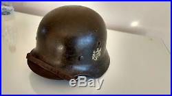 German ww2 M40 single decal Heer helmet superb original condition