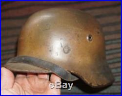Gorgeous Original Ww2 M40 German Normandy Camo Heer Helmet Wwii Militaria