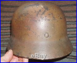 Gorgeous Original Ww2 M40 German Normandy Camo Heer Helmet Wwii Not Relic