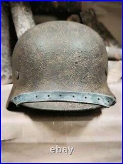 Helmet german original Paint nice helmet M40 original WW2 WWII size 64