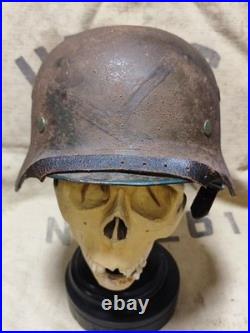 Helmet german original helmet M40 size 62 WW2 WWII after restoration present
