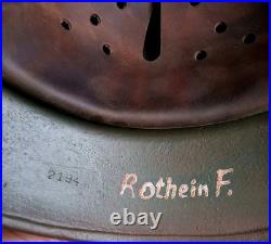 Helmet german original nice helmet M35 2D size 64 original WW 2 II Free Shipping