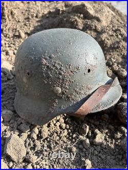 Helmet german original nice helmet M35 size 62 have a number WW2 WWII