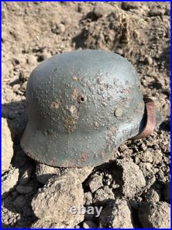 Helmet german original nice helmet M35 size 62 have a number WW2 WWII