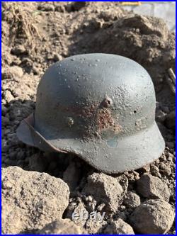 Helmet german original nice helmet M35 size 62 have a number WW2 WWII