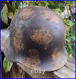 Helmet german original nice helmet M35 size 62 have a number WW2 WWII