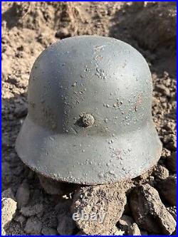Helmet german original nice helmet M35 size 62 have a number WW2 WWII