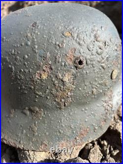 Helmet german original nice helmet M35 size 62 have a number WW2 WWII