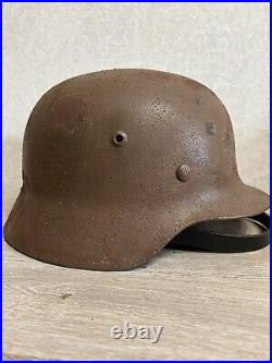 Helmet german original nice helmet M35 size 64 have a number WW2 WWII Helmet german original nice helmet M35 size 64 have a number WW2 WWII