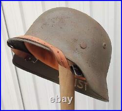 Helmet german original nice helmet M35 size 64 have a number WW2 WWII