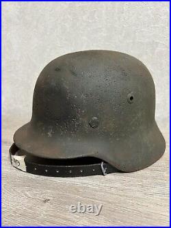 Helmet german original nice helmet M35 size 64 have a number WW2 WWII