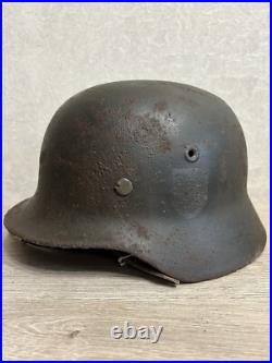Helmet german original nice helmet M35 size 64 have a number WW2 WWII