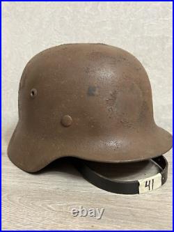Helmet german original nice helmet M35 size 64 have a number WW2 WWII Helmet german original nice helmet M35 size 64 have a number WW2 WWII