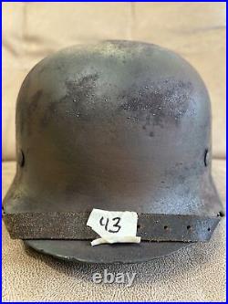 Helmet german original nice helmet M35 size 64 have a number WW2 WWII Helmet german original nice helmet M35 size 64 have a number WW2 WWII