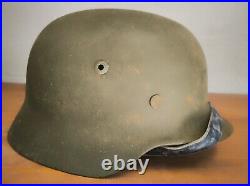 Helmet german original nice helmet M35 size 66 have a number WW2 WWII