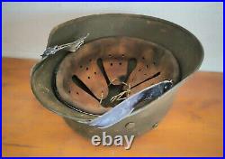 Helmet german original nice helmet M35 size 66 have a number WW2 WWII