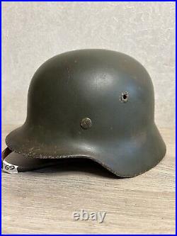 Helmet german original nice helmet M40 size 62 have a number WW2 WWII