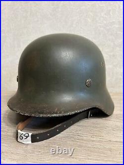 Helmet german original nice helmet M40 size 62 have a number WW2 WWII