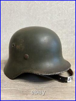 Helmet german original nice helmet M40 size 62 have a number WW2 WWII