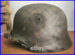 Helmet german original nice helmet M40 size 64 factory stamp serial num WW2 WWII
