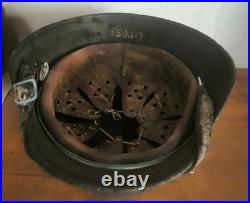 Helmet german original nice helmet M40 size 64 factory stamp serial num WW2 WWII