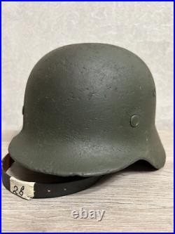 Helmet german original nice helmet M40 size 64 have a number WW2 WWII