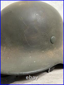 Helmet german original nice helmet M40 size 64 have a number WW2 WWII