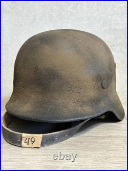 Helmet german original nice helmet M40 size 66 have a number WW2 WWII