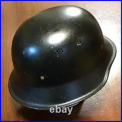 Late War WW2 German M34 Fire Police Polizei Civil Stahlhelm Helmet UNISSUED