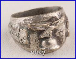 Luftwaffe WWII Ring GERMAN ww2 WEHRMACHT Air FORCE Helmet GERMANY Army MILITARY